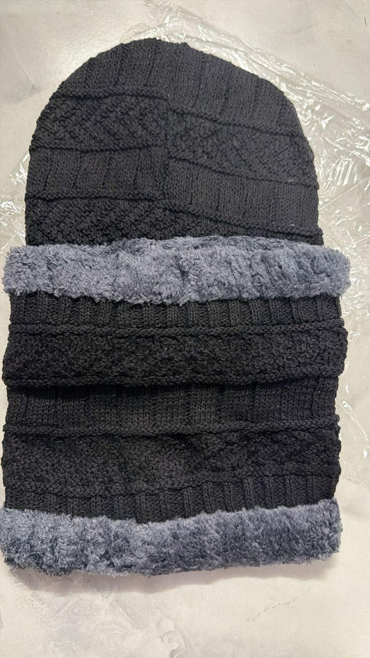 Unisex Winter Knit Beanie Cap Hat Neck Warmer Scarf