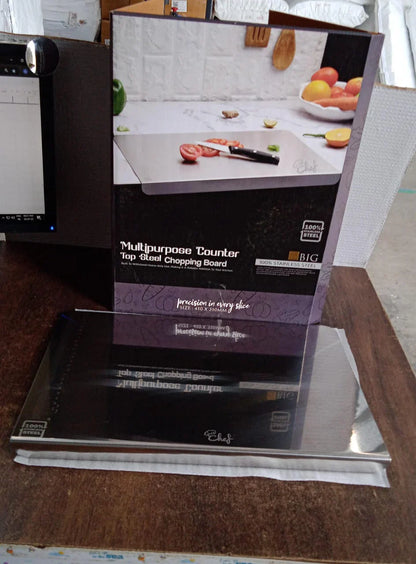 Premium Stainless Steel Anti-Bacterial Chopping Board for Kitchen (1 Pc)