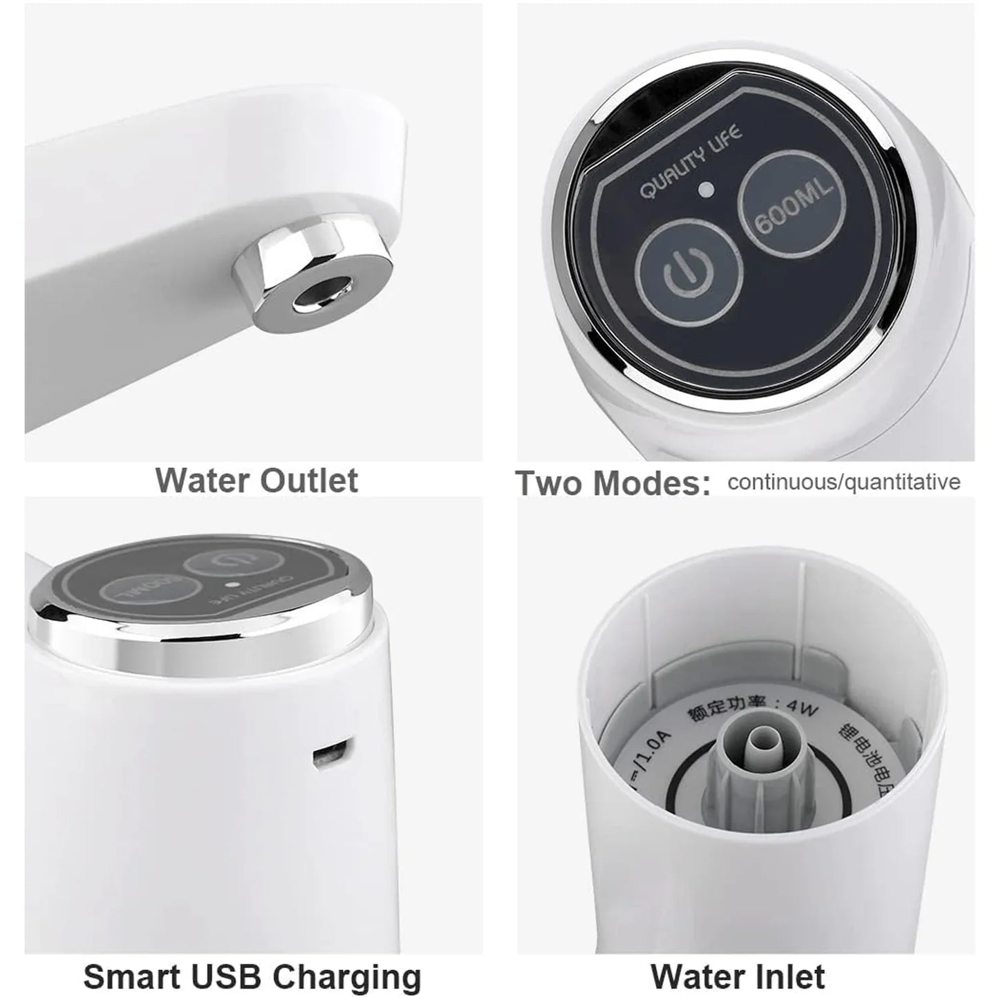 USB Electric Water Dispenser Pump, Portable Bottle Pump for Home & Travel Use